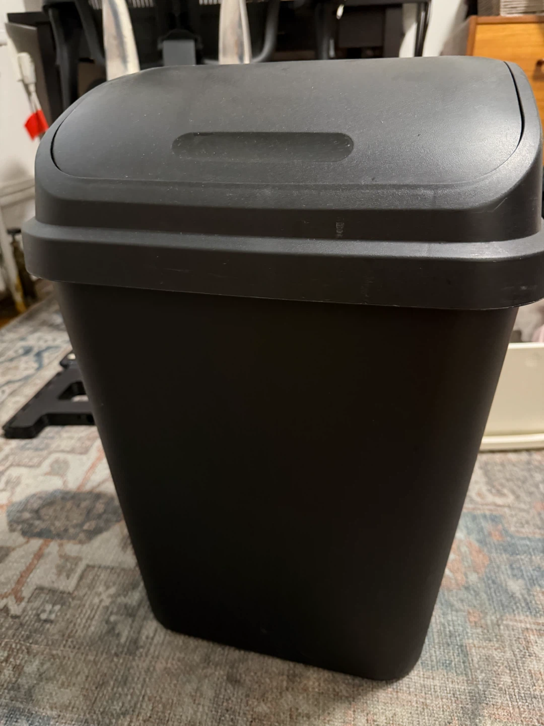Brightroom Black Swing-Top Trash Can - photo 2