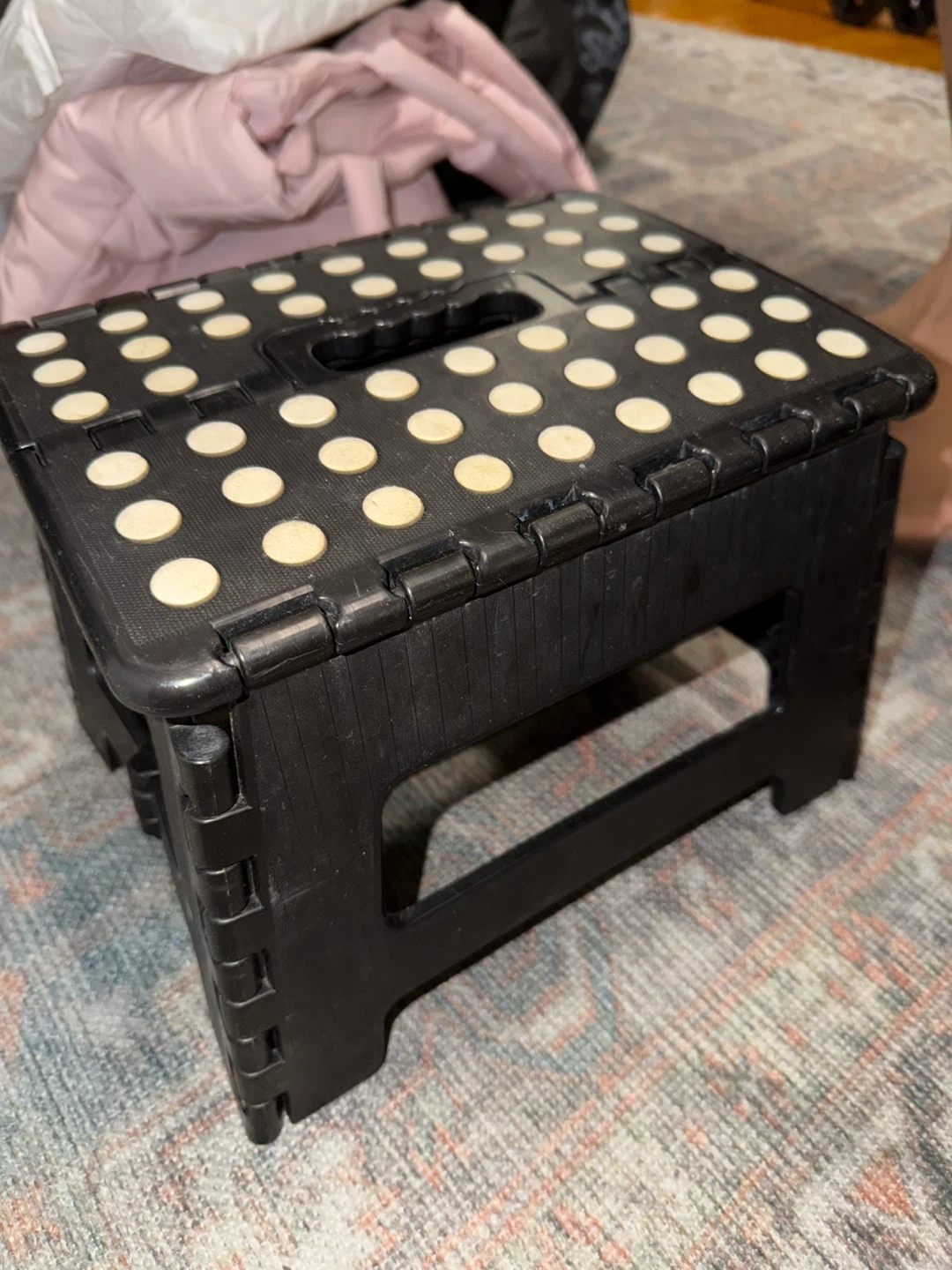 Black Folding Step Stool