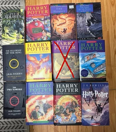 Fantasy Books Bundle- Harry Potter, TLOR, & The Hobbit