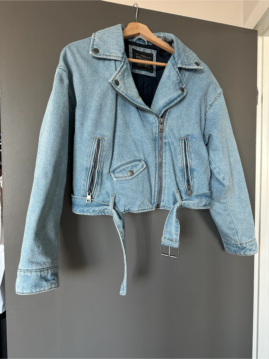 Levi’s Denim Moto Crop Jacket