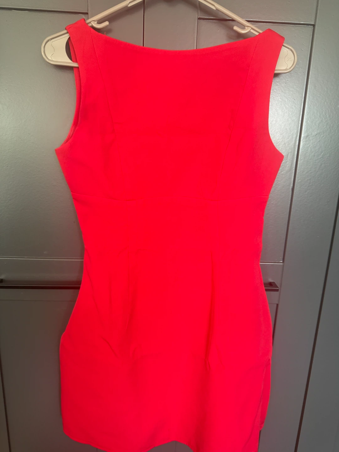 Red Sleeveless Open Back Mini Dress