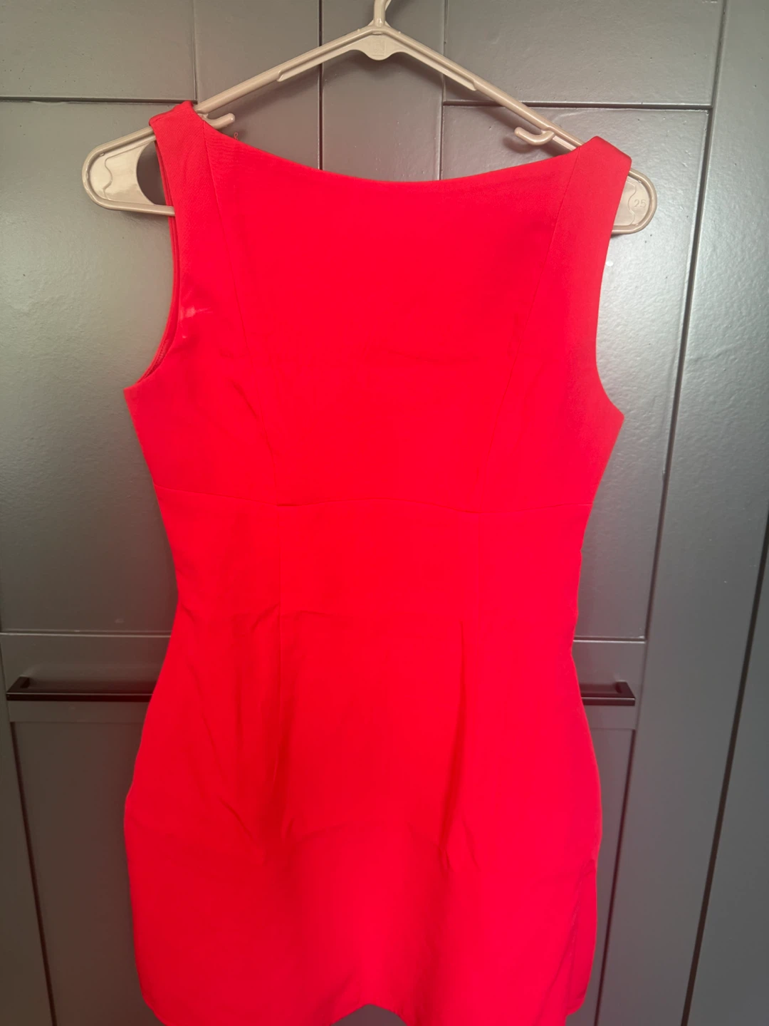 Red Sleeveless Open Back Mini Dress - photo 2