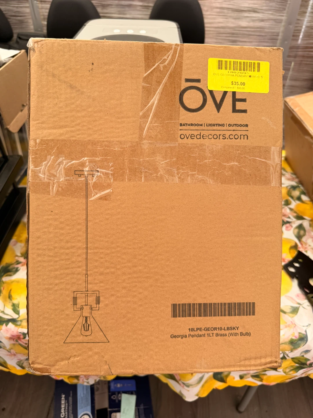 OVE Georgia Pendant Light Fixture - Brass - photo 4