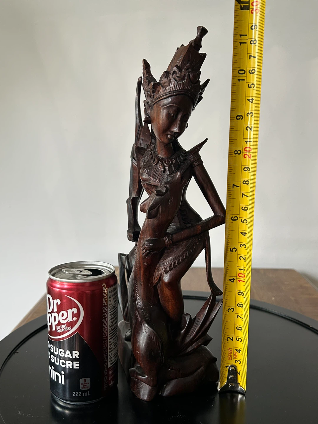 Vintage Hand-Carved Balinese Wood Statue - photo 2