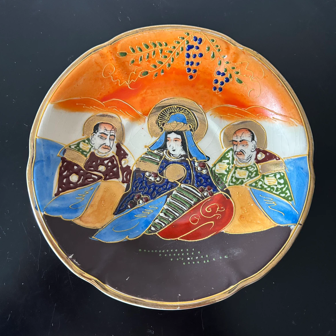 Vintage Japanese Satsuma Ware Plate - photo 5