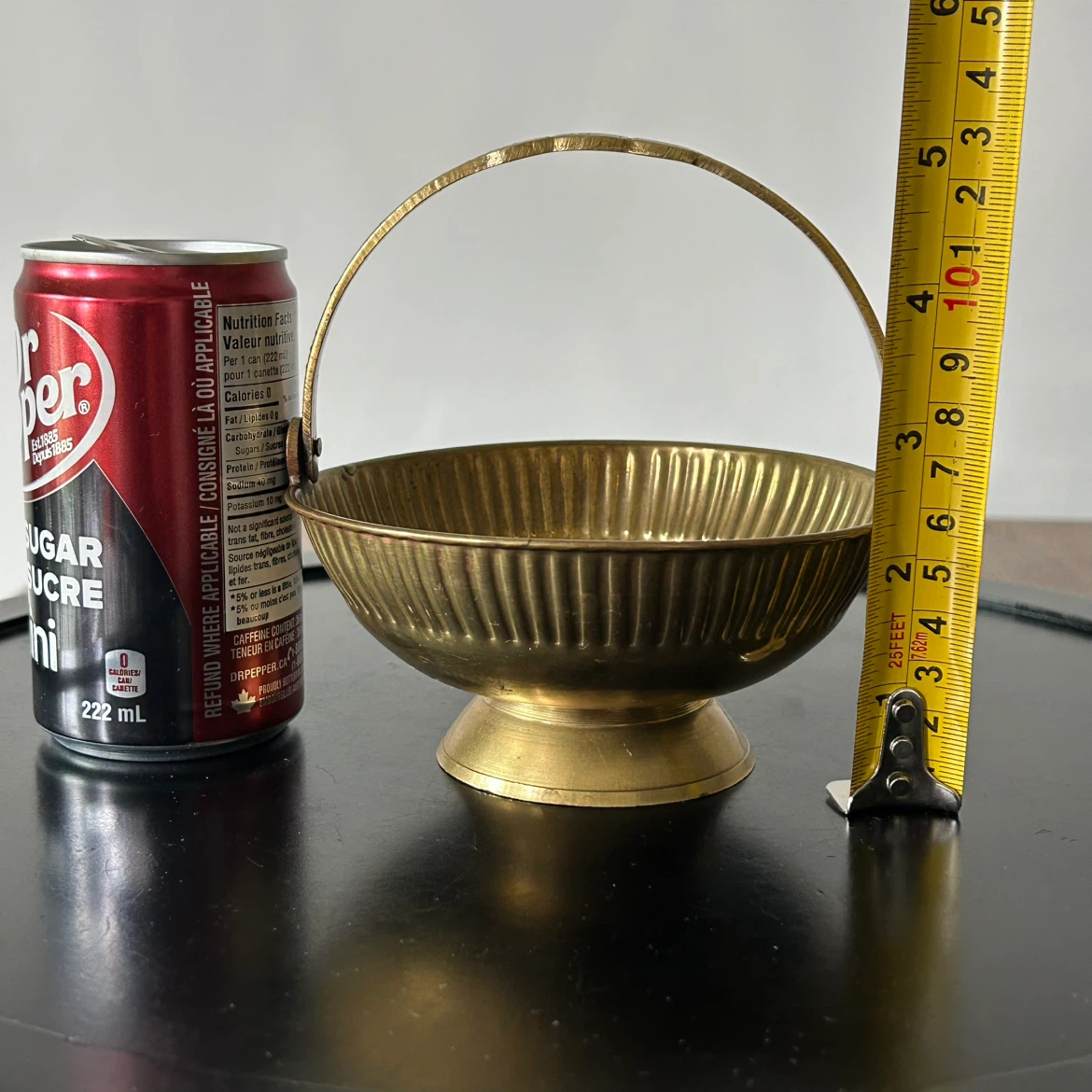 Vintage Solid Brass Pedestal Basket Bowl - photo 2