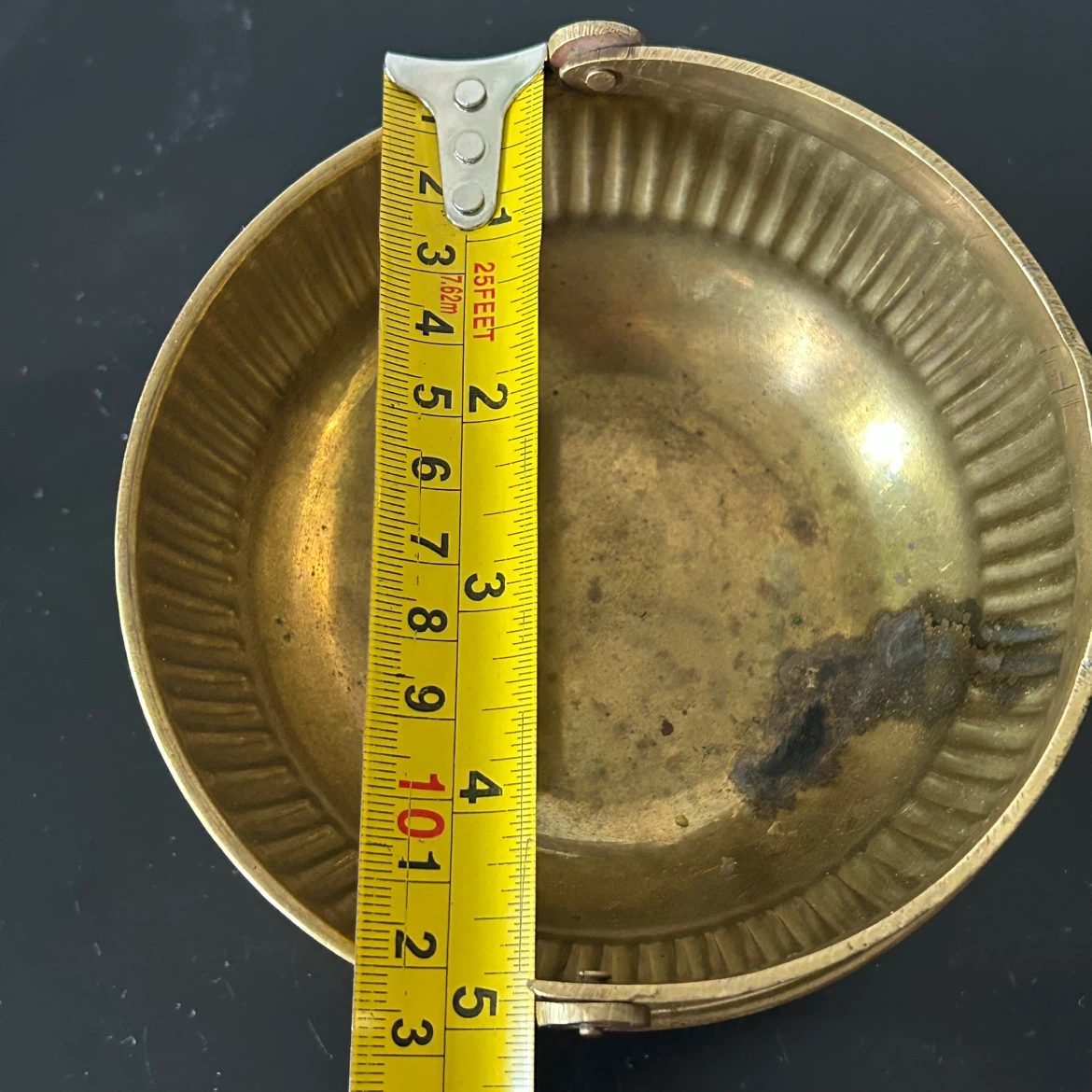 Vintage Solid Brass Pedestal Basket Bowl - photo 3