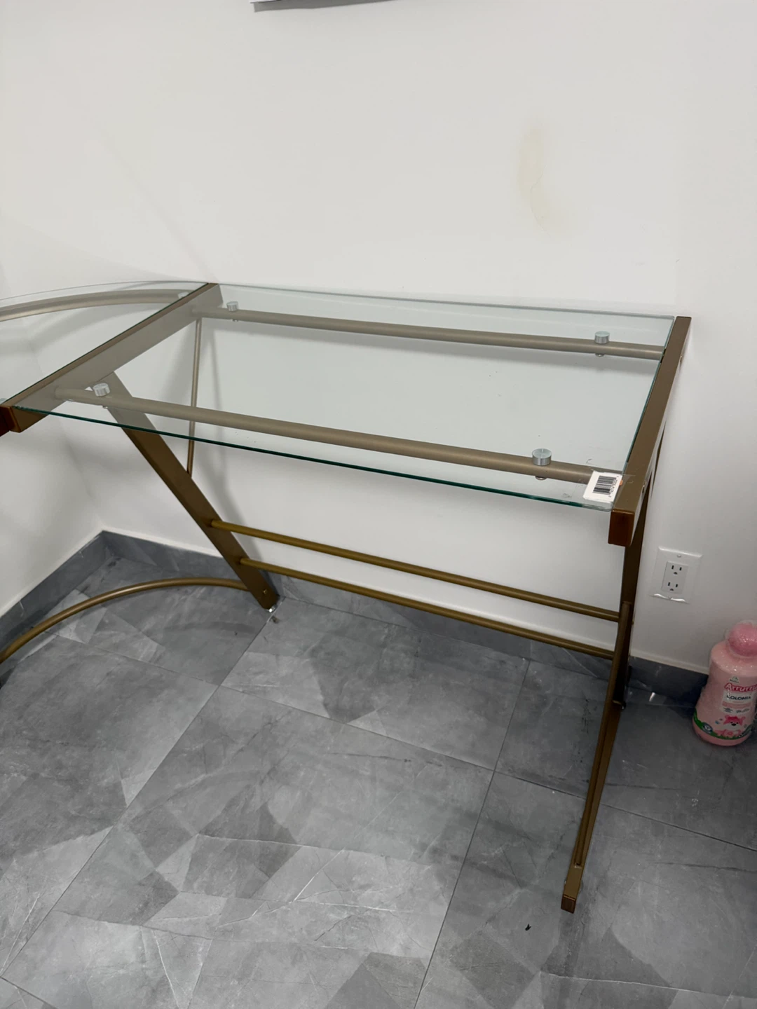 Glass L-Shaped Corner Desk - photo 2