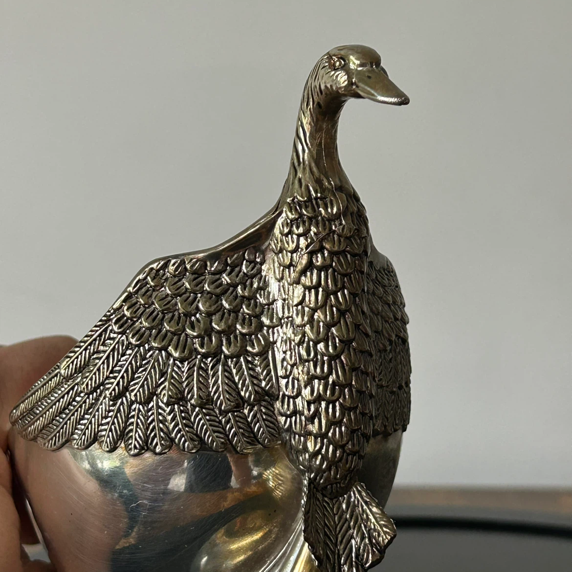 Vintage SILEA Silver-Plated Swan Gravy Boat France - photo 4