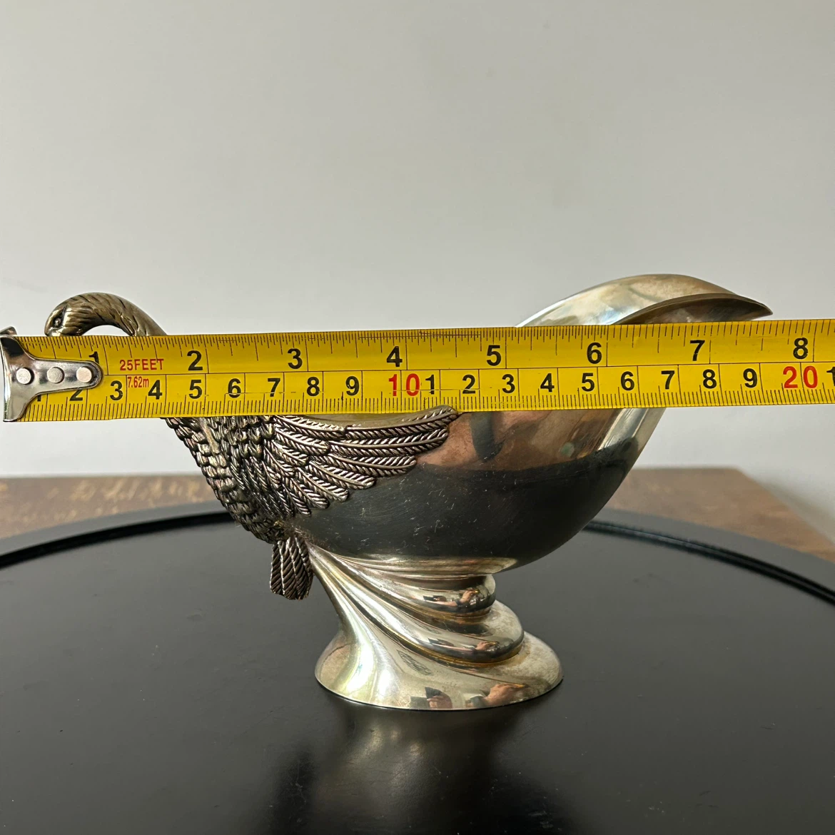 Vintage SILEA Silver-Plated Swan Gravy Boat France - photo 5