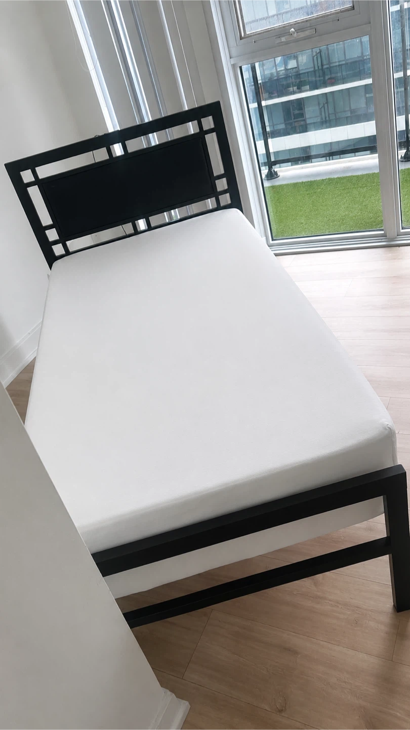 Twin metal bed