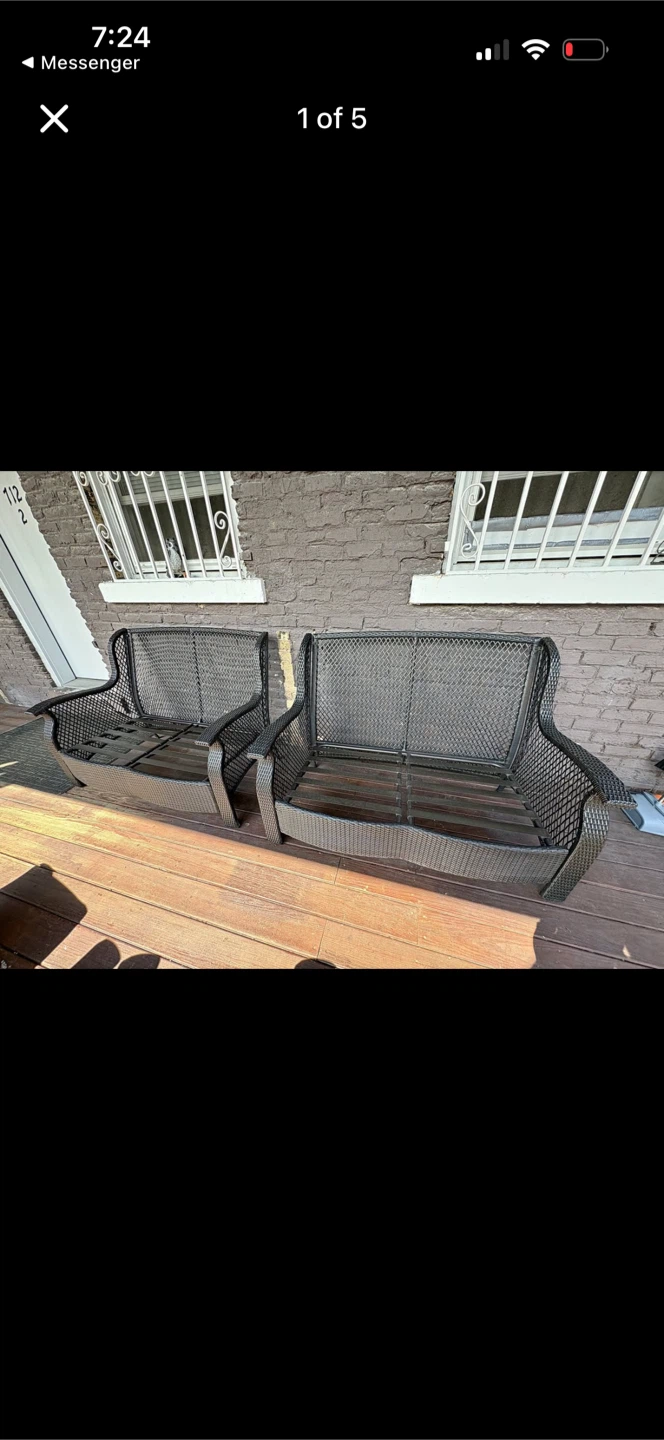2 woven Outdoor Loveseat