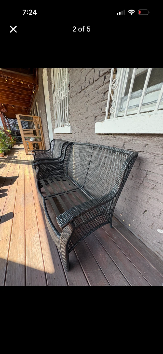 2 woven Outdoor Loveseat - photo 3