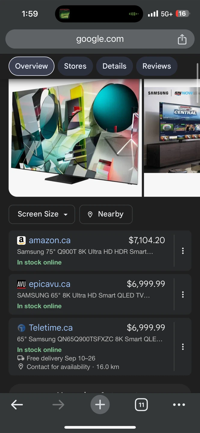 Samsung 65" QLED 8K Smart TV