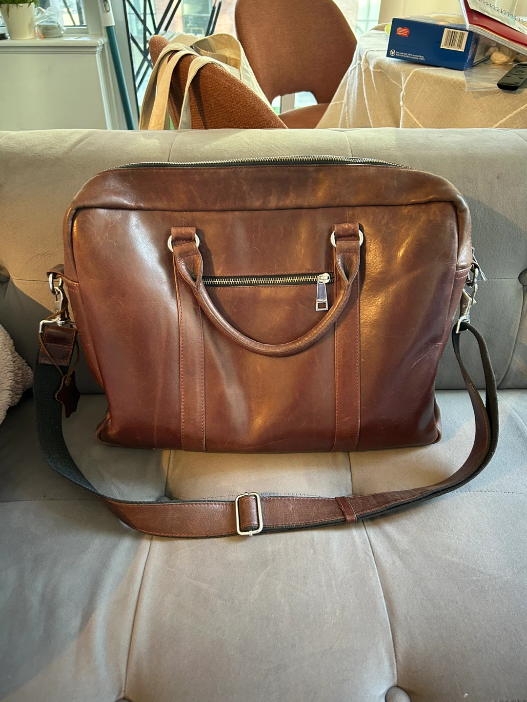 Brown Leather Office Bag