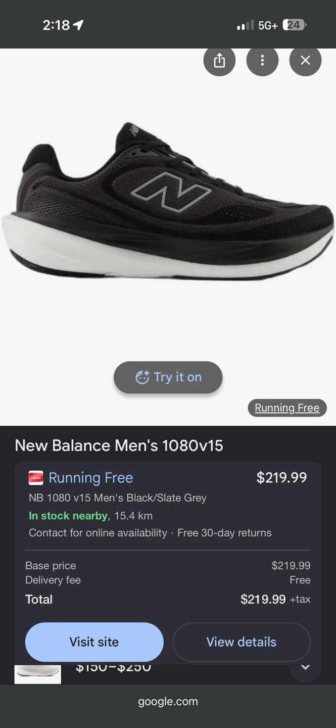 New Balance Men's 1080v15 Running Shoes