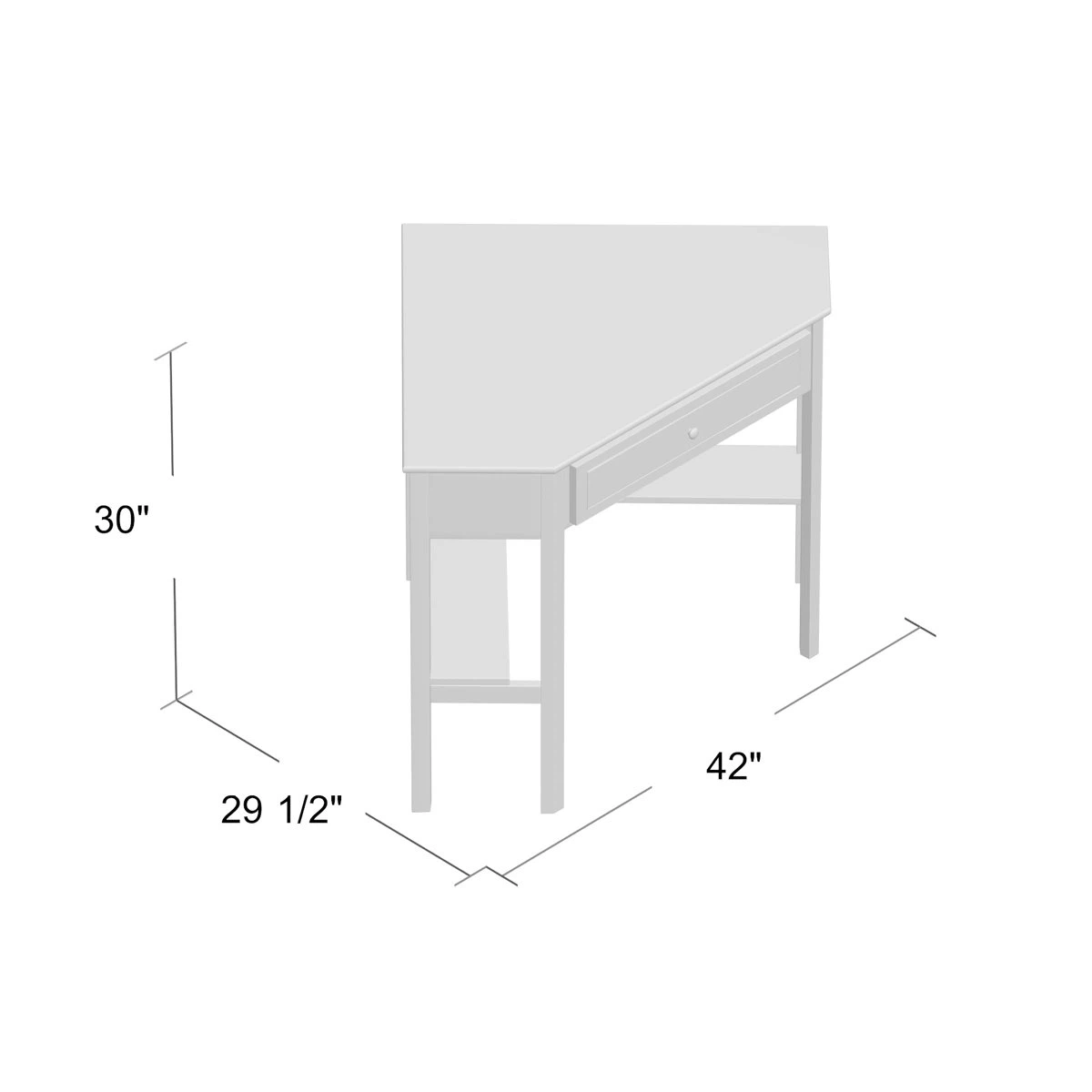 New Corner Desk with Storage Espresso Space Saver - photo 4