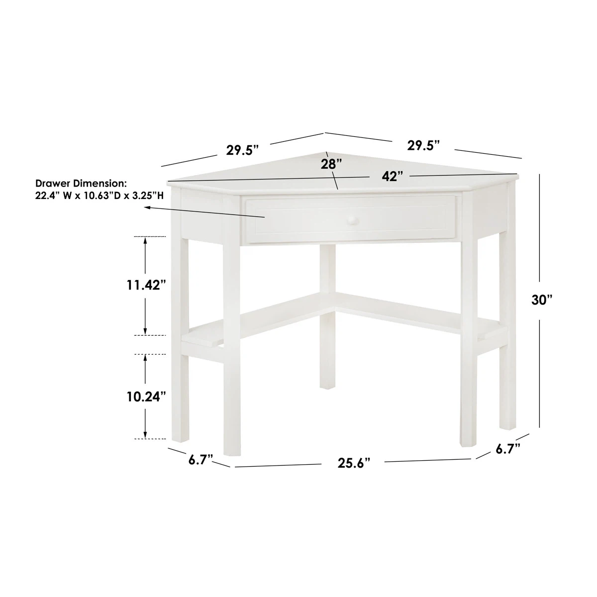 New Corner Desk with Storage Espresso Space Saver - photo 5