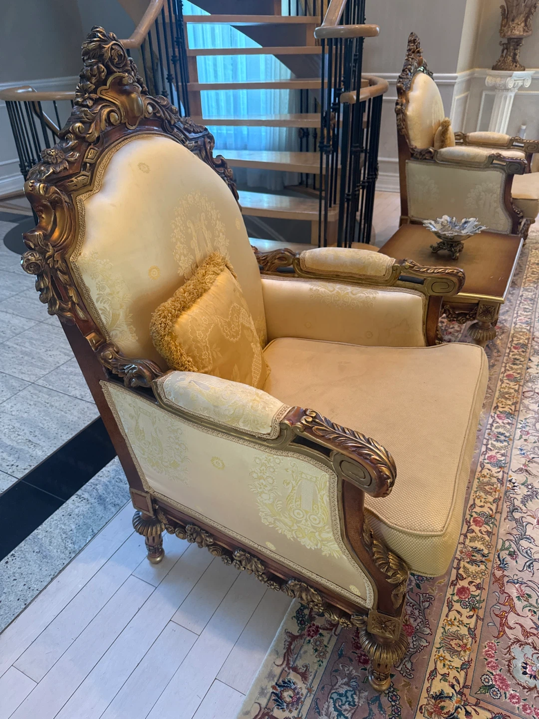 Vintage Italian 8 pieces Ornate Living Room Set - photo 2