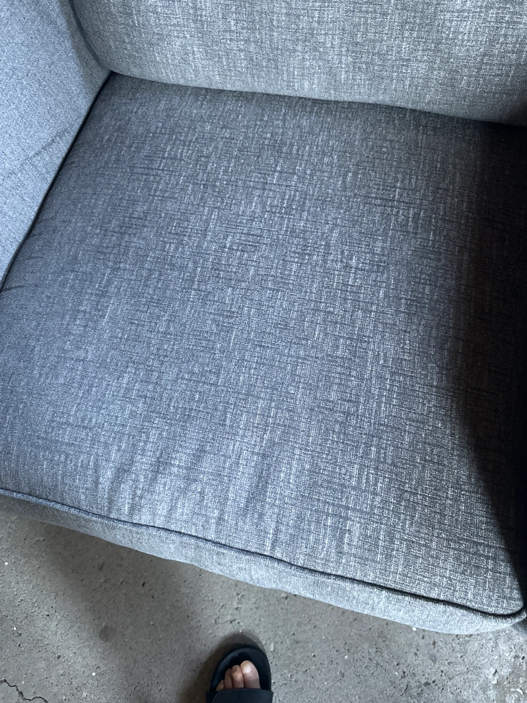 Grey Fabric Accent Chair with Nailhead Trim - photo 2