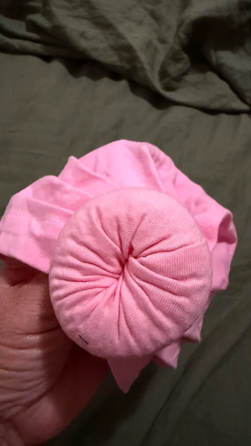 Pink Baby Turban Headband with Bow