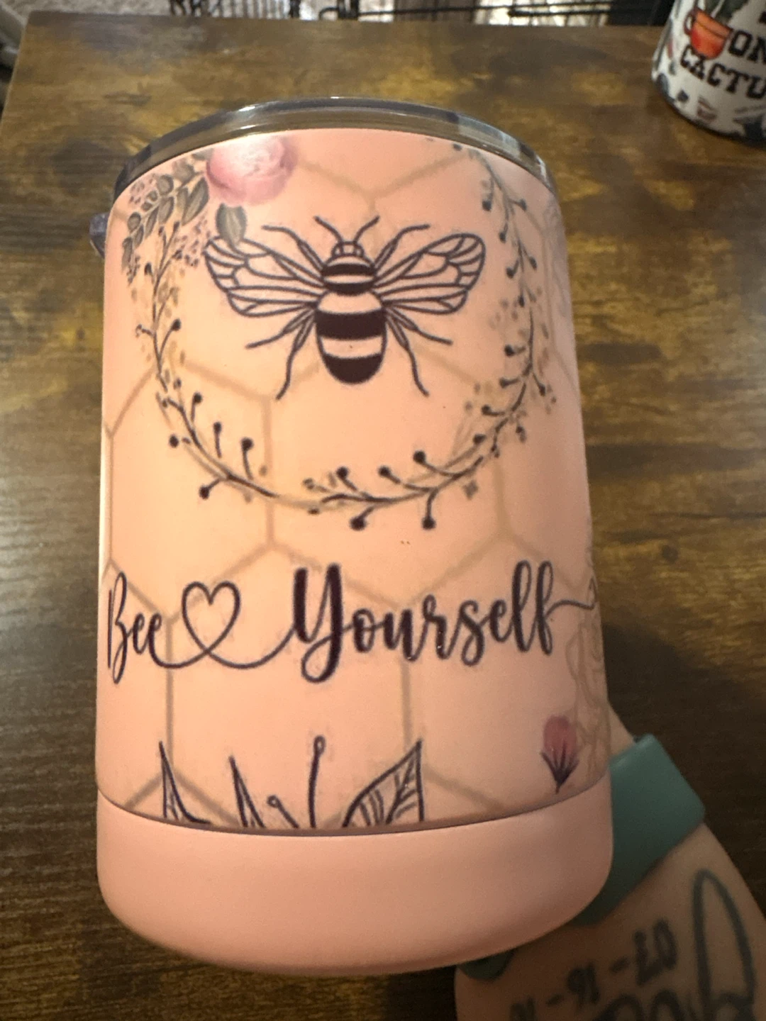 Pink Bee "Bee Yourself" Tumbler