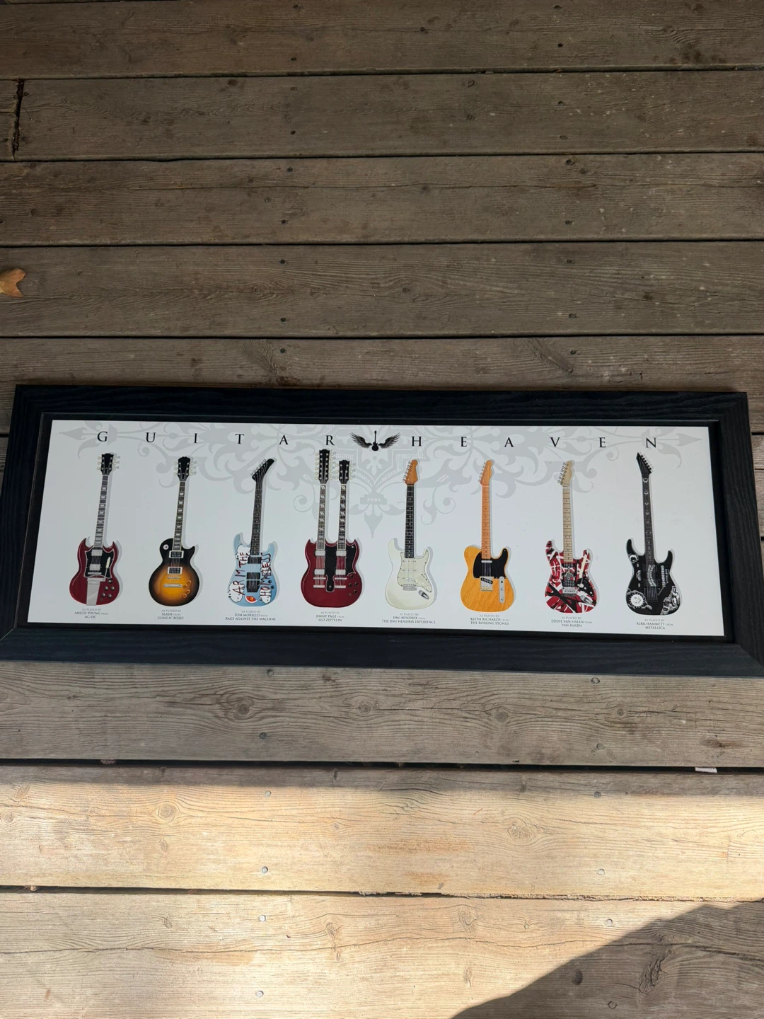Guitar Heaven Framed Iconic Guitars Poster