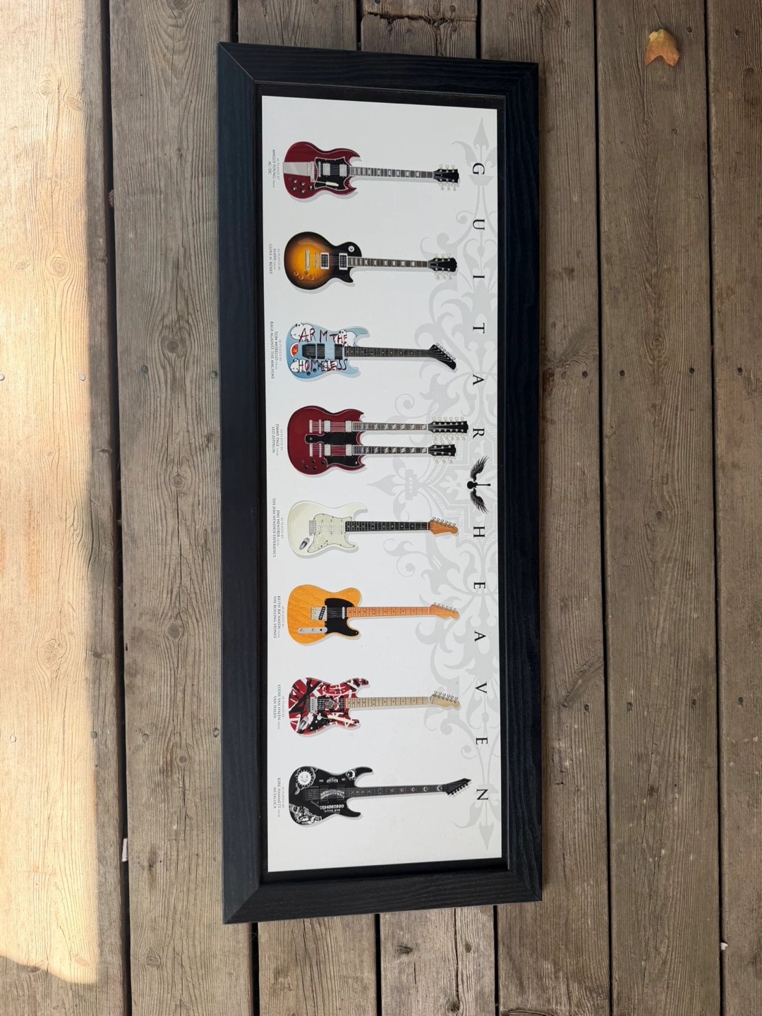 Guitar Heaven Framed Iconic Guitars Poster - photo 2