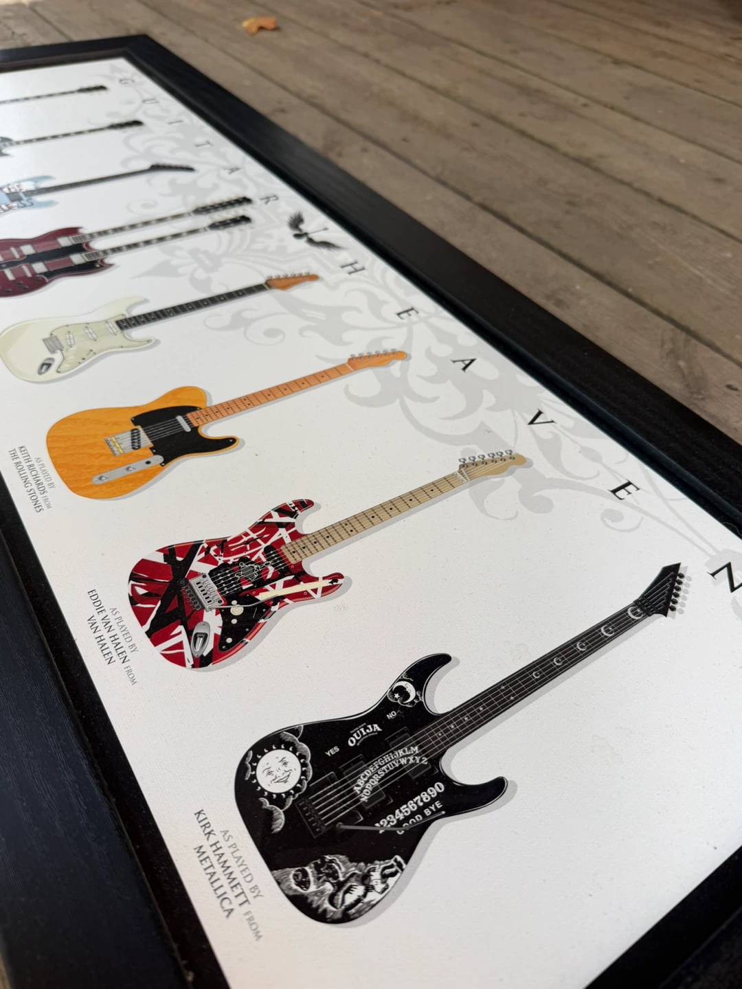 Guitar Heaven Framed Iconic Guitars Poster - photo 3