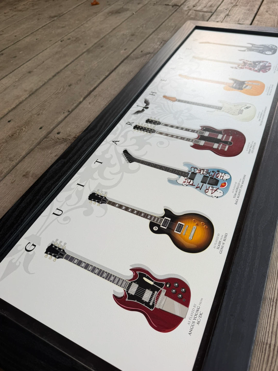 Guitar Heaven Framed Iconic Guitars Poster - photo 4