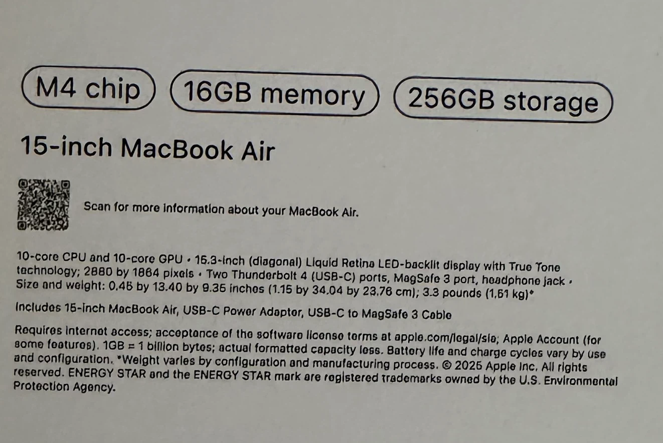 Apple 15-inch MacBook Air M4 - photo 4