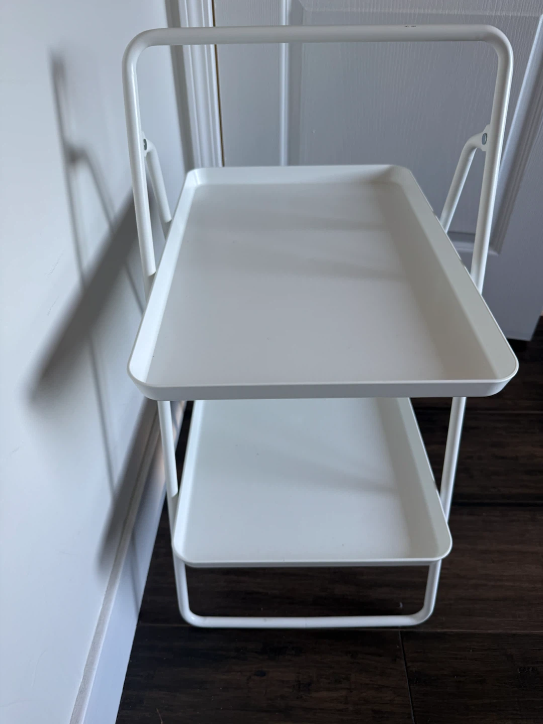 White 2-Tier Serving Cart - photo 2