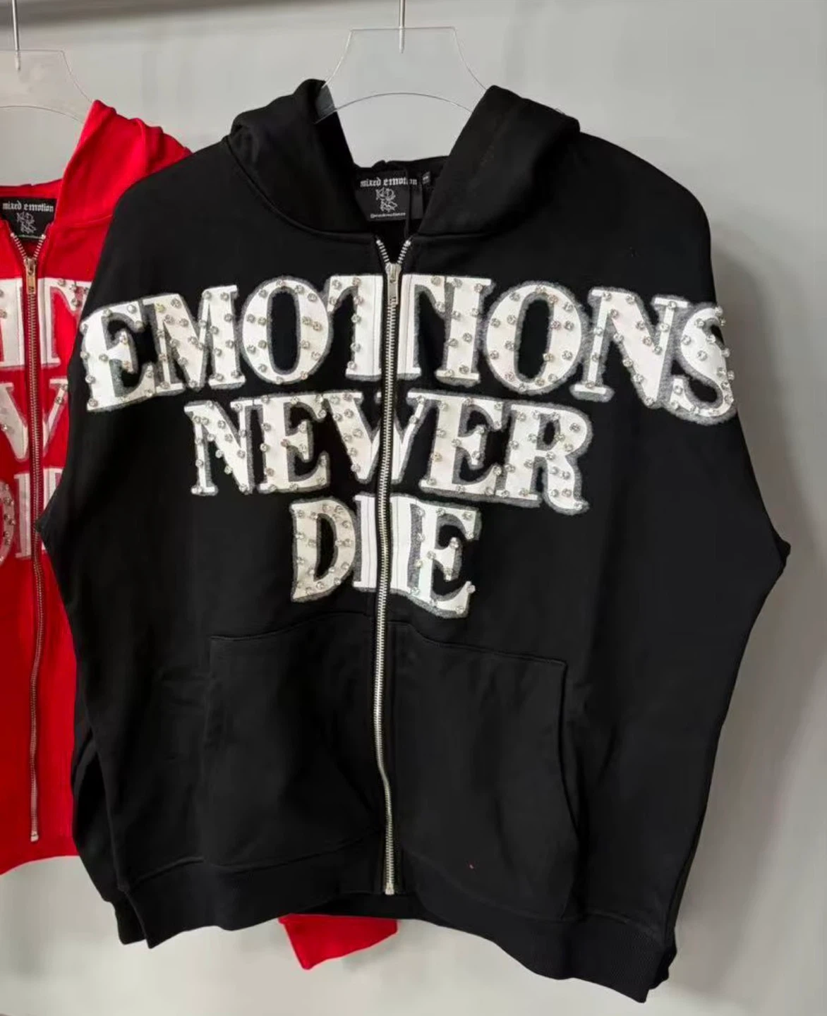 Black Emotions Never Die Zip-Up Hoodie