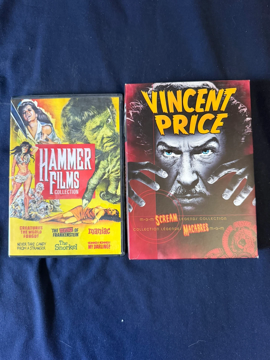 Vintage Vincent Price & Hammer Horror DVD Lot
