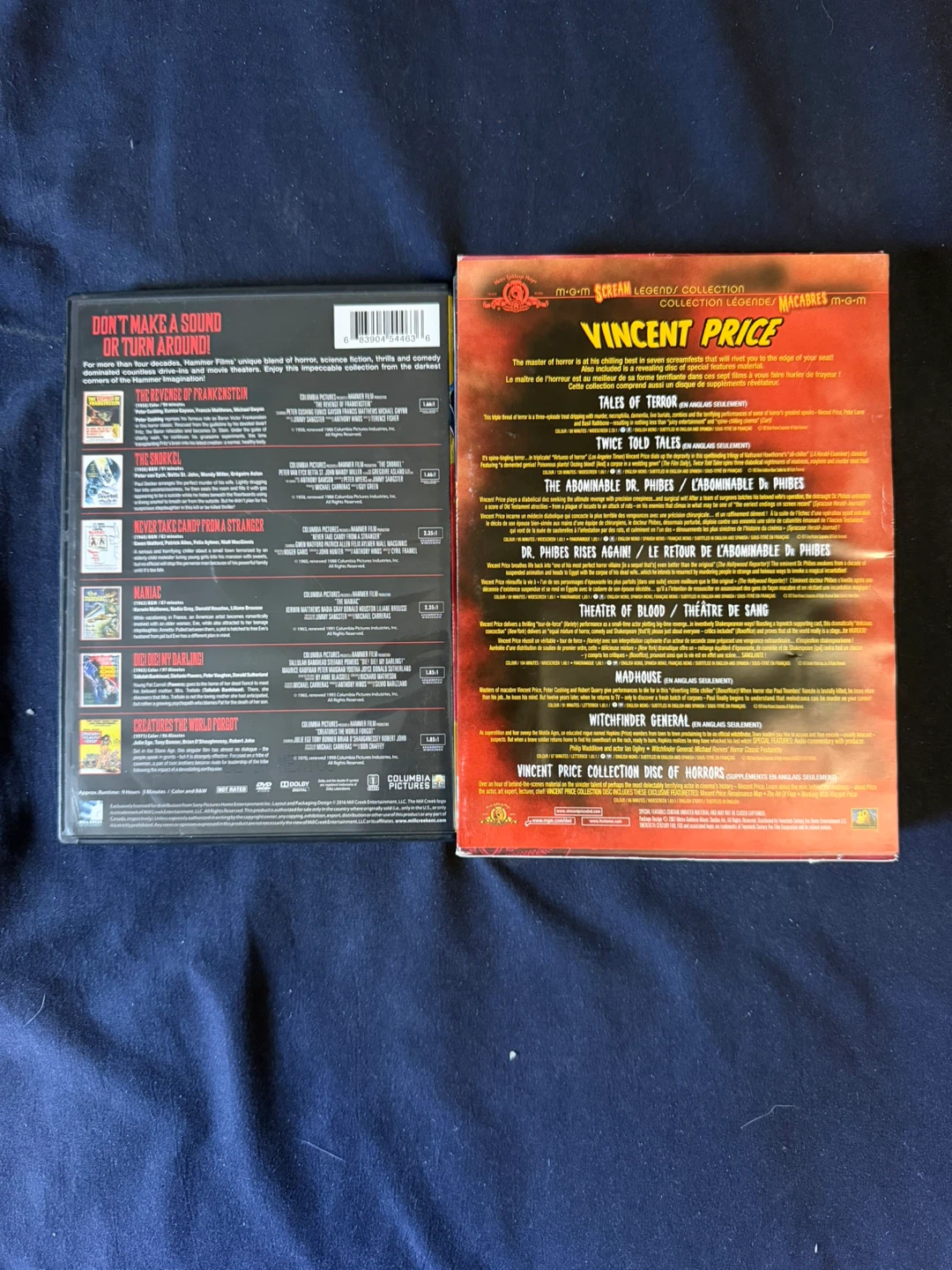 Vintage Vincent Price & Hammer Horror DVD Lot - photo 2