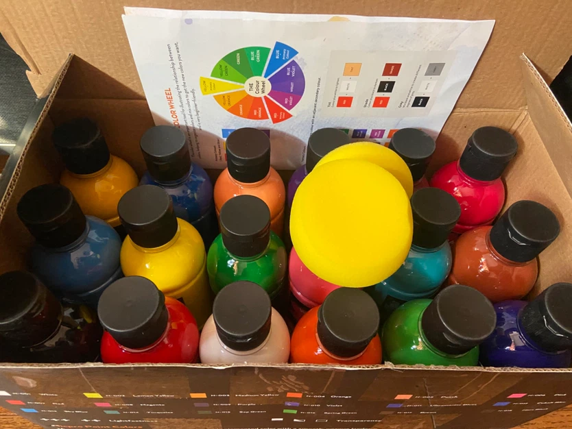 Nicpro Washable Paint Set - 18 Colours, 250ml Bottles - photo 3