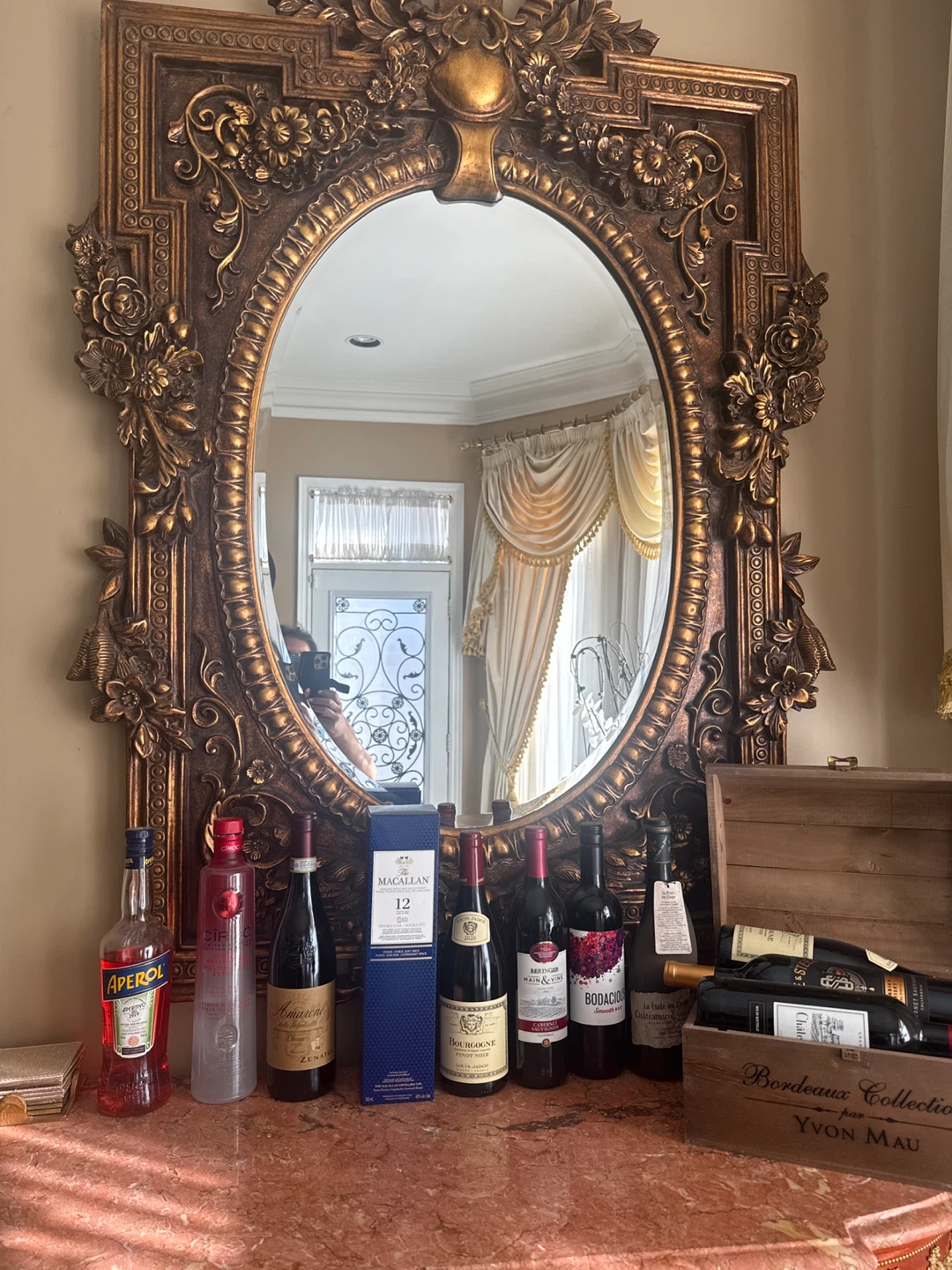 Antique Display Cabinet with Marble Top - photo 5