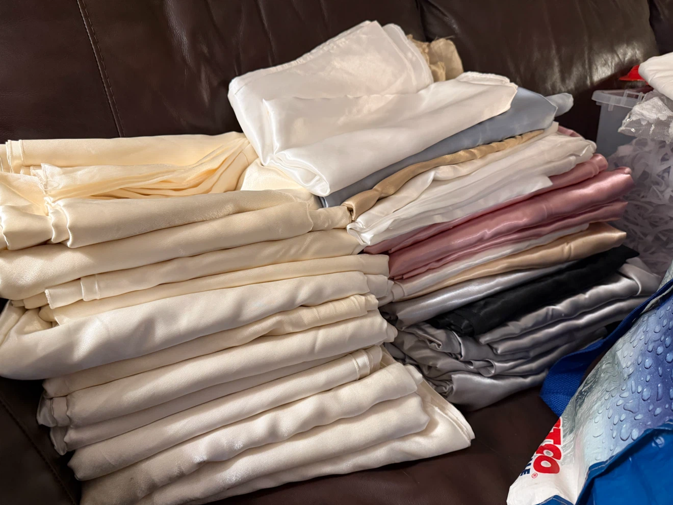 Satin Polyester Fabric - Various Colours, each $5