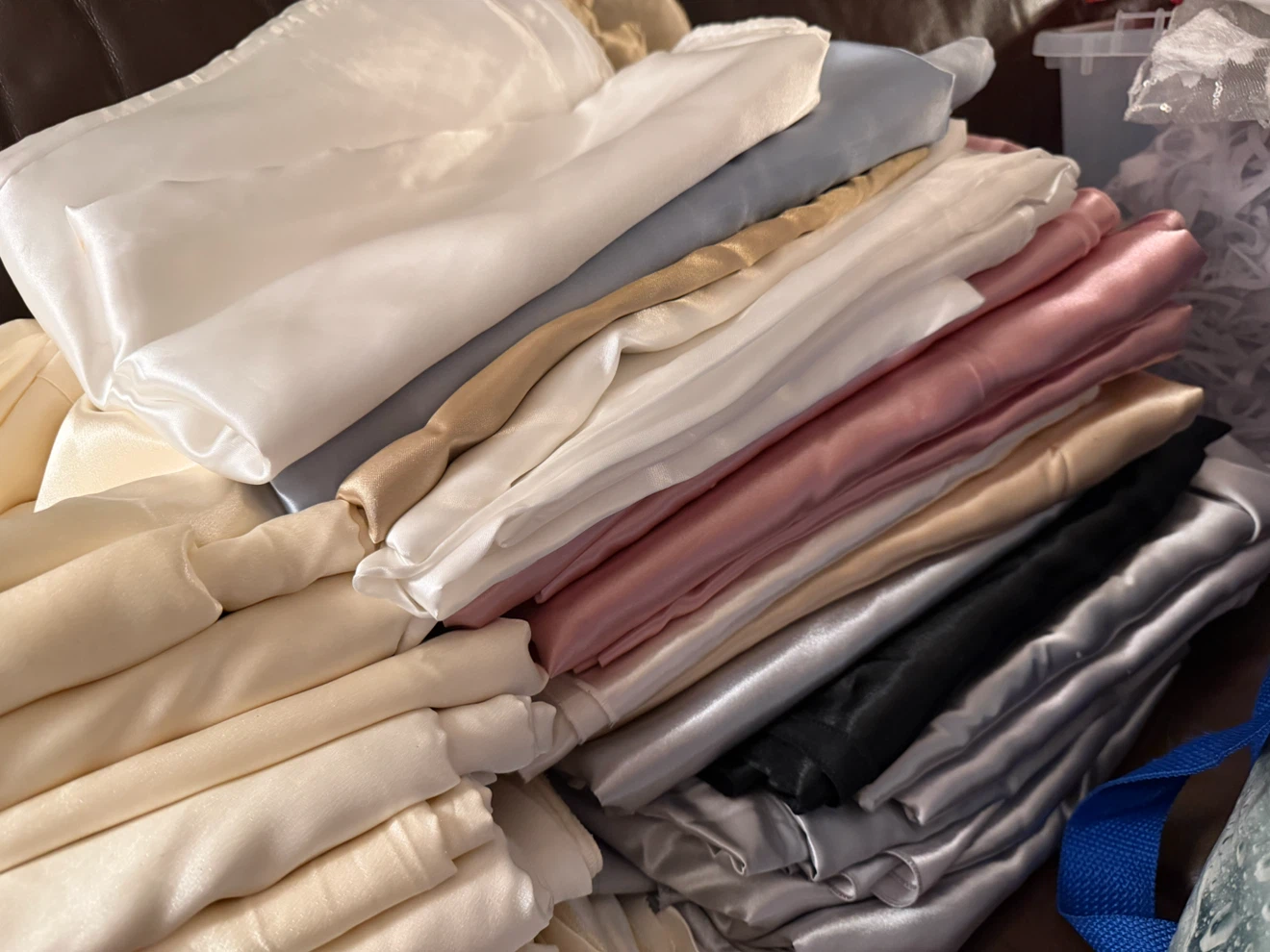 Satin Polyester Fabric - Various Colours, each $5 - photo 3