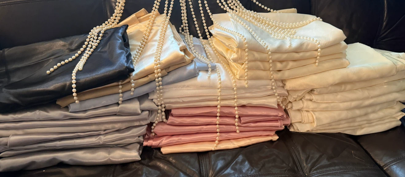 Satin Polyester Fabric - Various Colours, each $5 - photo 4