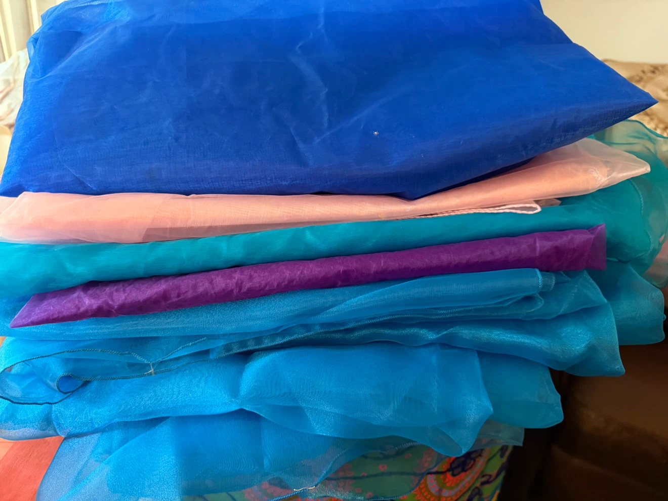 Assorted Sheer Fabric Pieces, $4