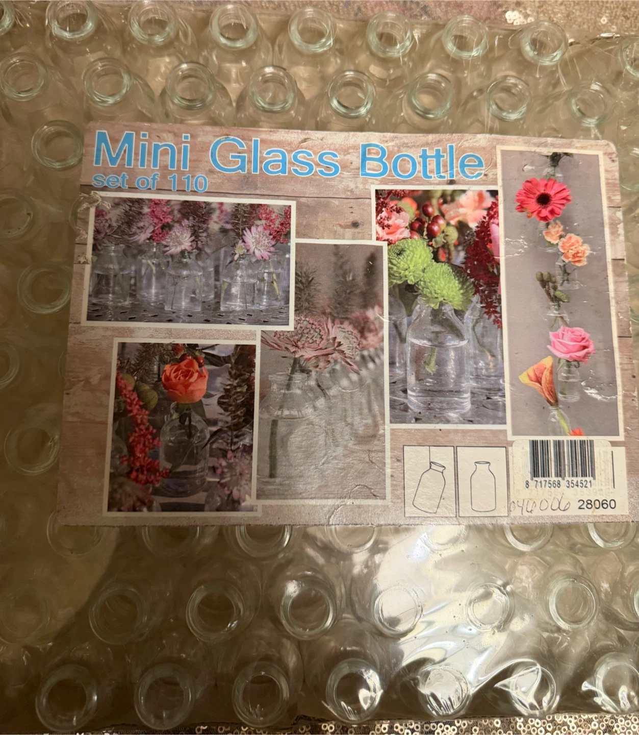 Mini Glass Bottles Set of 110