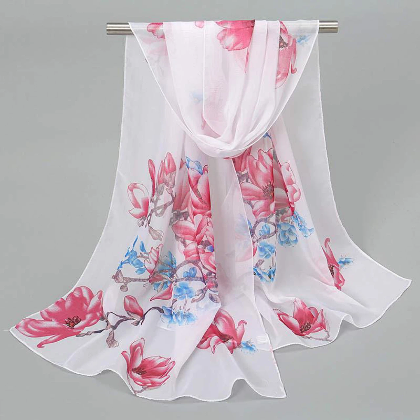 Floral Sheer Scarf - Various Colours - photo 2