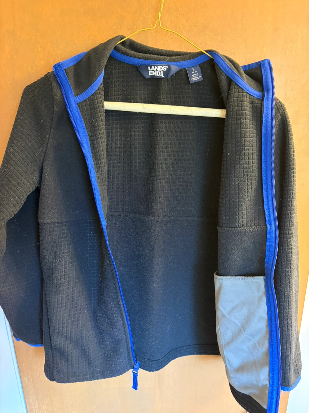 Kids Lands' End Fleece Jacket - Black - photo 2