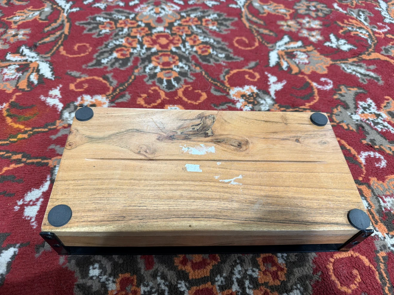 Wooden Tray with Black Metal Frame - photo 3
