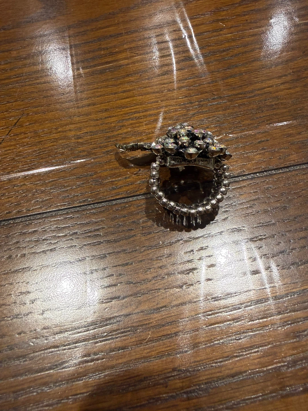 Rhinestone Flower Ring - photo 3