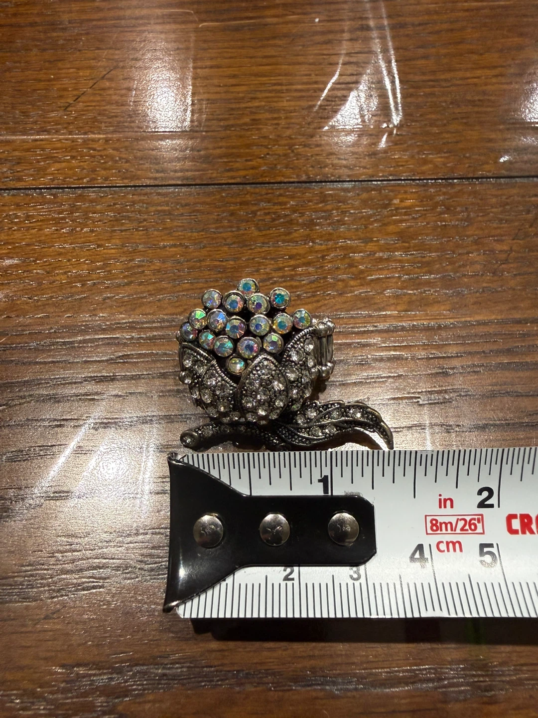 Rhinestone Flower Ring - photo 5