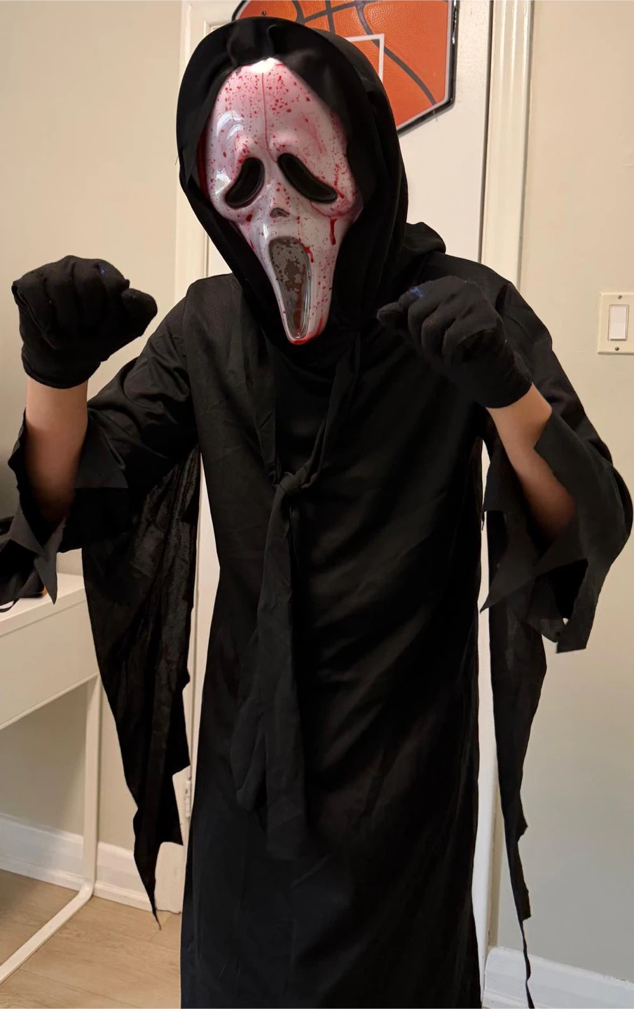 👻 Ghostface Costume + Blood Effect Mask 🩸 | Size M - photo 2