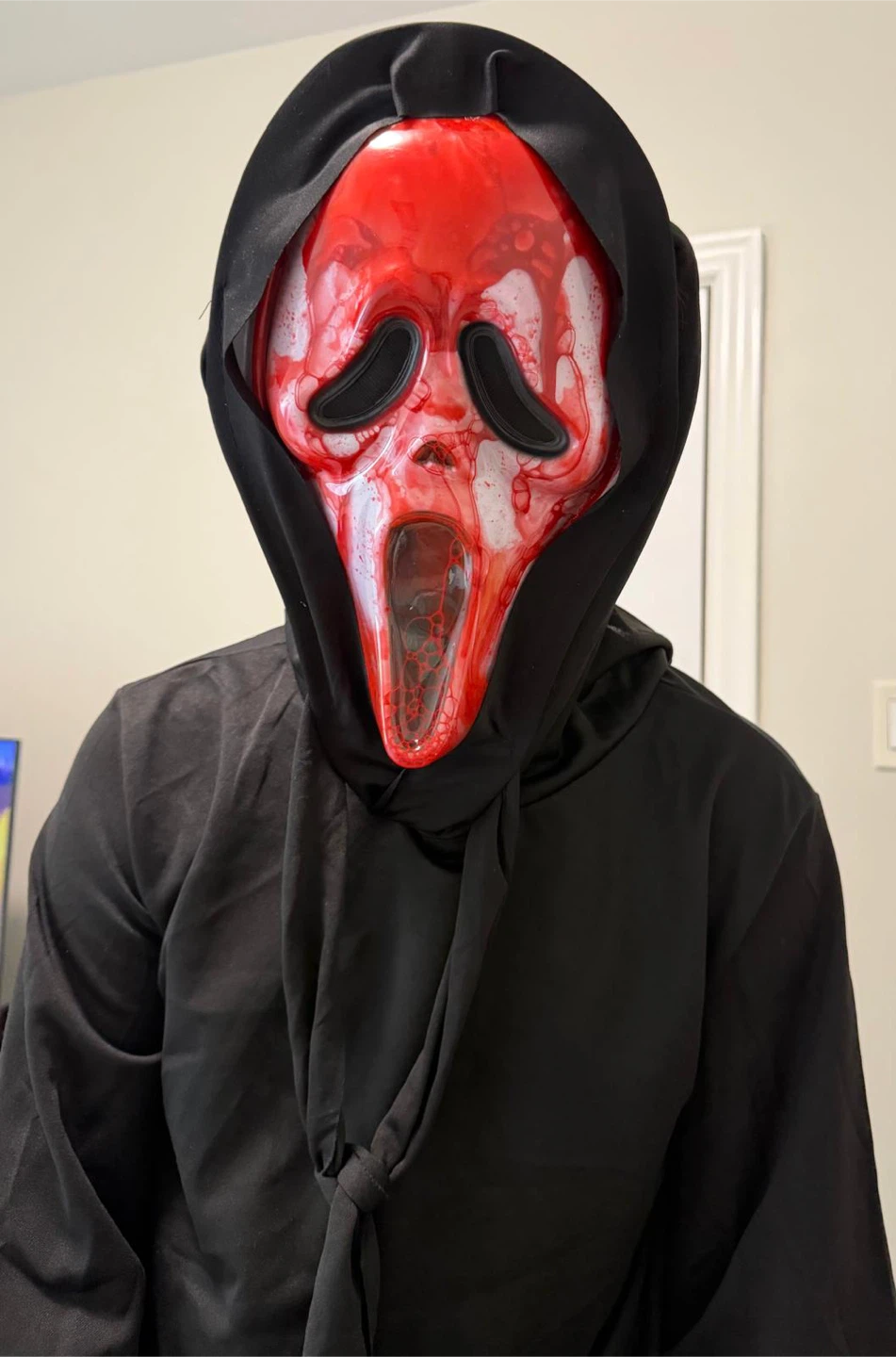 👻 Ghostface Costume + Blood Effect Mask 🩸 | Size M