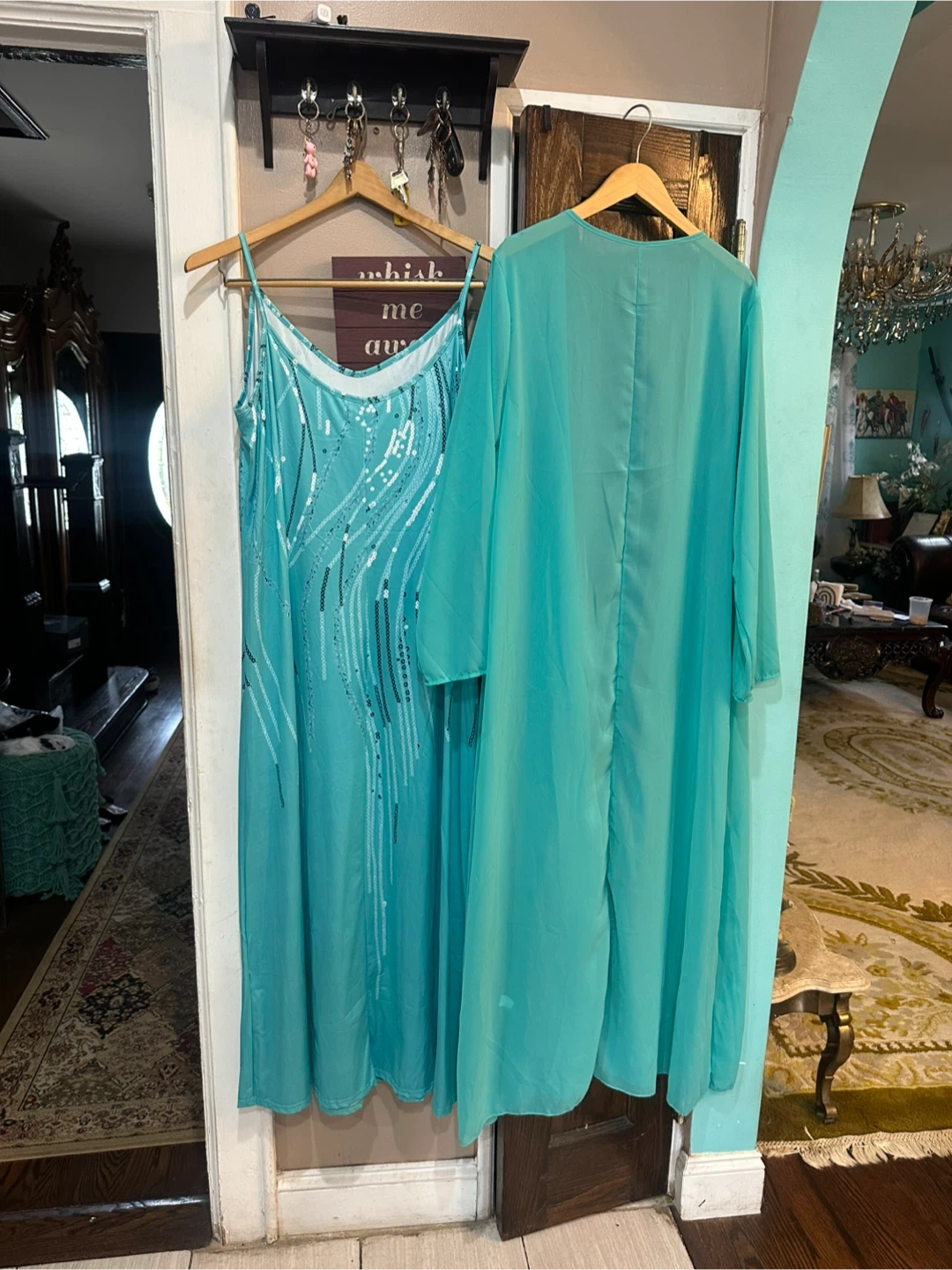 Turquoise Maxi Dress and Matching Duster - photo 2